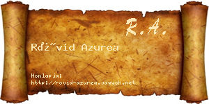 Rövid Azurea névjegykártya